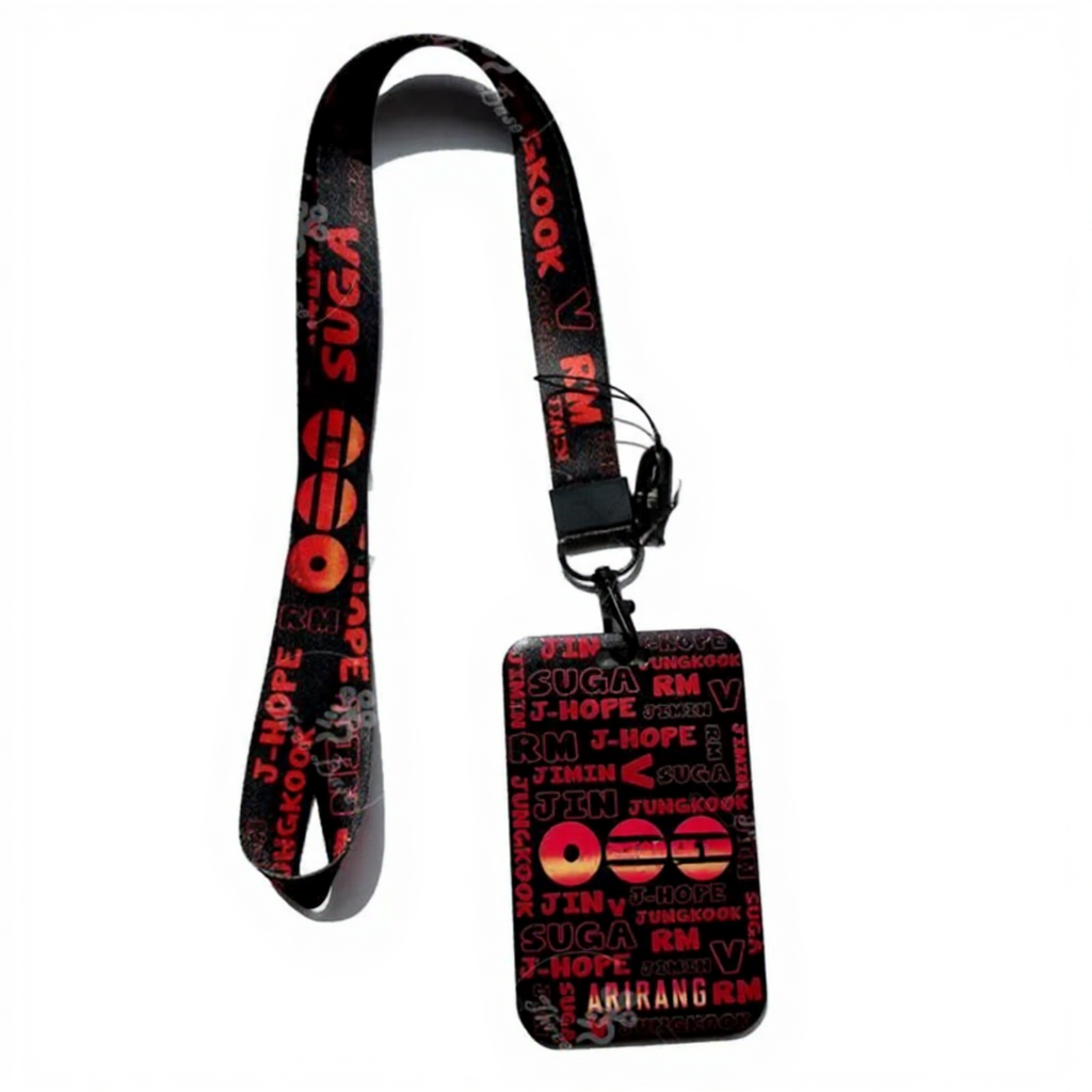 K-pop BTS Arirang Album World Tour Concert Lightstick Lanyard Bag Strap Card Holders