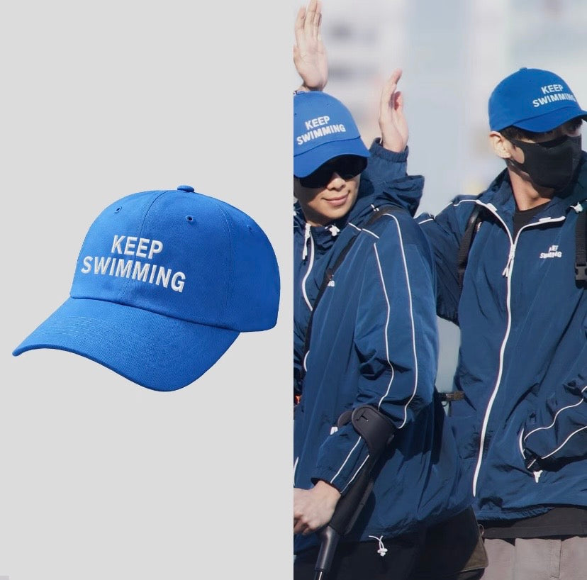 K-pop BTS Swim Fan Made Cap Arirang Merch